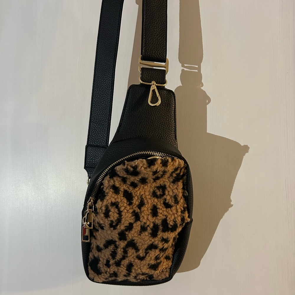 Simply Southern Black and Leopard Print Satchel